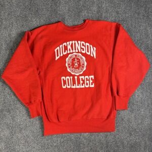 Vintage Dickinson College Red Sweatshirt Mens Sz XL Champion Reverse Weave 90's